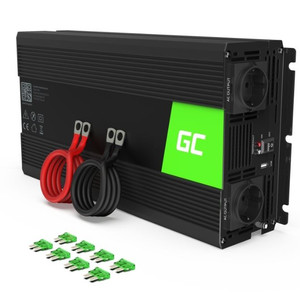 Green Cell Car Power Inverter Converter 24V to 230V 1500W/3000W Pure sine