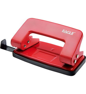 Hole Puncher 2-Hole Punch up to 8 Sheets, 6mm, red