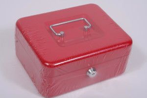 Metal Money Box 20X16X9cm, red