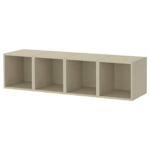 EKET Wall-mounted storage combination, beige, 140x35x35 cm