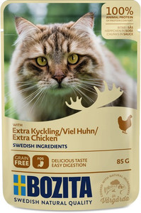 Bozita Cat Wet Food Extra Chicken Chunks in Sauce 85g