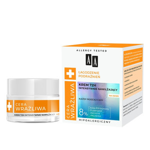 AA Sensitive Skin Hypoallergenic Intensively Moisturizing 72H Day Cream Vegan 50ml