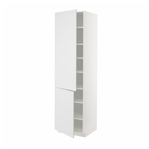METOD High cabinet with shelves/2 doors, white/Stensund white, 60x60x220 cm