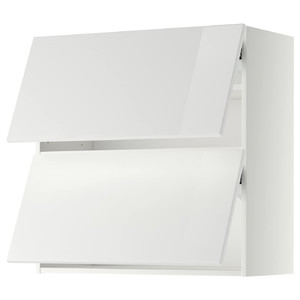 METOD Wall cabinet horizontal w 2 doors, white/Ringhult white, 80x80 cm