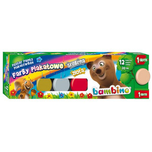 Bambino Poster Paints 12 Colours x 20ml (incl. Silver & Gold)