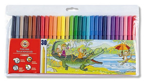 Koh-i-Noor Fibre Pens 30 Colours