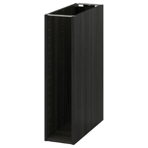 METOD Base cabinet frame, wood effect black, 20x60x80 cm