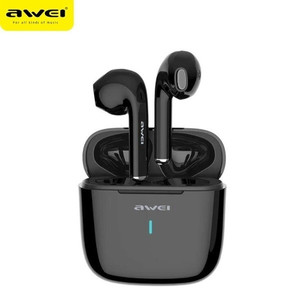 AWEI Bluetooth Headphones Earphones 5.0 T26 TWS + dock station, black