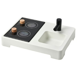 STENMUS Mini-play kitchen, white/black