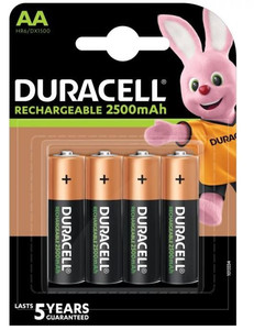 Duracell Rechargeable Battery AA/LR6 2400/2500mAh 4pcs