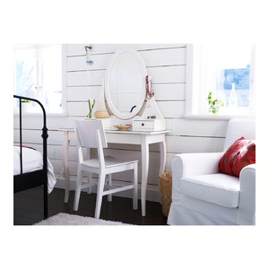 HEMNES Dressing table with mirror, white