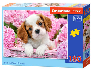 Castorland Children's Puzzle Pup in Pink Flowers 180pcs 7+