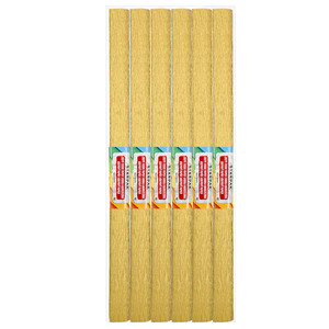 Crepe Paper 50x200cm 6pcs, gold