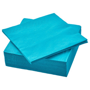 FANTASTISK Paper napkins, turquoise, 33x33cm, 50 pack