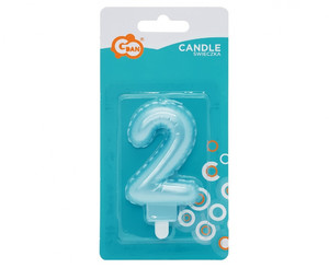 Birthday Candle 2, pearl blue
