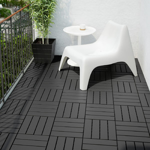 RUNNEN Floor decking, outdoor, dark grey, 0.81 m²
