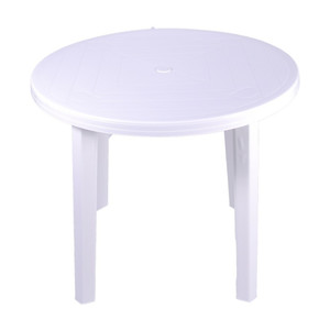 Garden Round Table 90cm, white