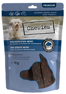 Chewies Mini Fish Strips Sea Fish Dog Treat 70g