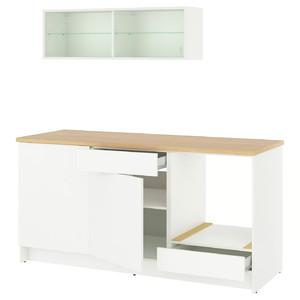 KNOXHULT Kitchen, white, 180x61x220 cm