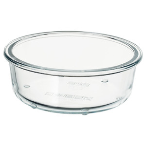 IKEA 365+ Food container, round, glass, 14 cm