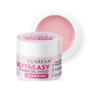 CLARESA Builder Gel UV/LED Soft&Easy - Glam Pink 90g