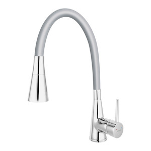 Ferro Kitchen Tap 2-Spray Zorba, grey