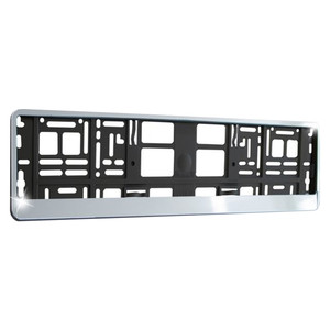 Number License Plate Frame, silver