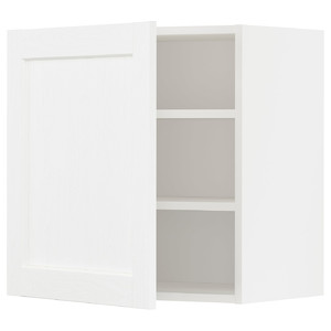 METOD Wall cabinet with shelves, white Enköping/white wood effect, 60x60 cm