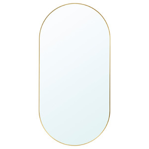 LINDBYN Mirror, gold-colour, 60x120 cm
