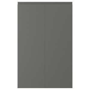 VOXTORP 2-p door f corner base cabinet set, left-hand dark grey, 25x80 cm