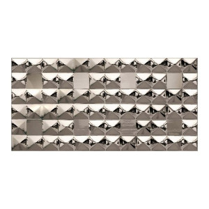 Decorative Wall Tile Metal Diamond Ceramstic 30 x 60 cm, silver
