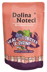 Dolina Noteci Superfood Cat Food Veal with Lobster & Shrimp 85g