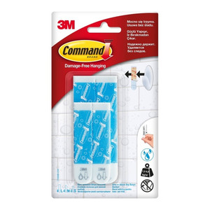 3M Command Bathroom Adhesive Strips, Pack of 12