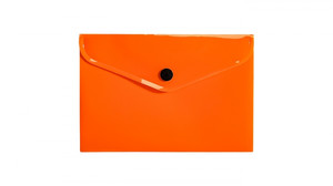Document Envelope Pocket Wallet File with Button PP A6, neon orange