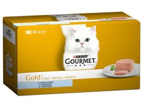 Gourmet Gold Cat Food Mousse with Tuna 4x85g