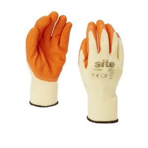 Protective Gloves Latex & Polycotton Size L - 5 Pairs