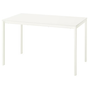 VIHALS Table, white/white, 125x74 cm