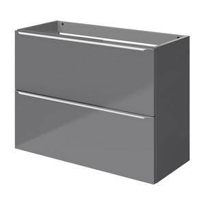 Goodhome Wall-mounted Basin Cabinet Imandra Slim 80cm, grey