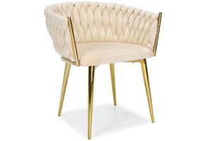 Glamour Braided Chair ROSA, beige