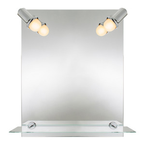 Cooke&Lewis Mirror with Lighting & Shelf Clarach 60 x 50 cm