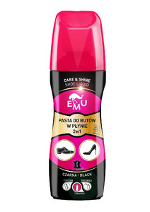 EMU Care & Shine Shoe Liquid 75ml, black
