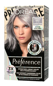 L'Oreal Preference Vivid Colors Permanent Gel Haircolor 9.112 Smokey Grey (Camden Town)