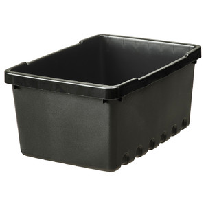 UPPSNOFSAD Storage box, black, 25x17x12 cm/4 l