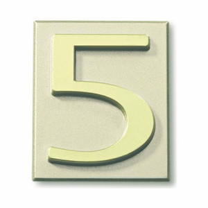 Self Adhesive House Digit "5" 4x4.7 cm, olive