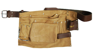 AW Tool Belt Apron/ Leather Belt Pro Suede 7 Pockets
