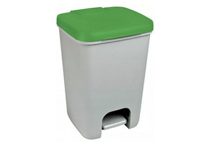 Curver Waste Bin Essentials 20l, grey/green