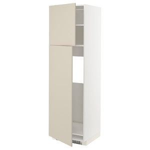 METOD High cabinet for fridge w 2 doors