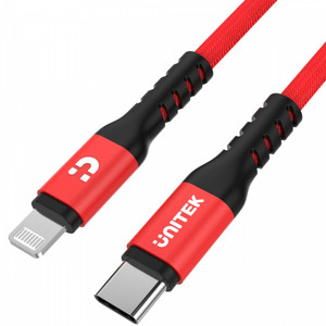 Unitek MFi USB-C to Lightning cable for iOS devices C14060RD