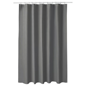 LUDDHAGTORN Shower curtain, grey, 180x180 cm