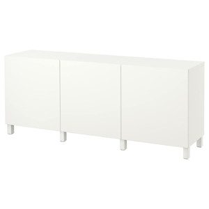 BESTÅ Storage combination with doors, white, Lappviken white, 180x40x74 cm